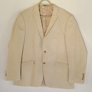 ​Madison Men’s Tan Cotton Corduroy Sport Coat Blazer 44R Paisley Lining